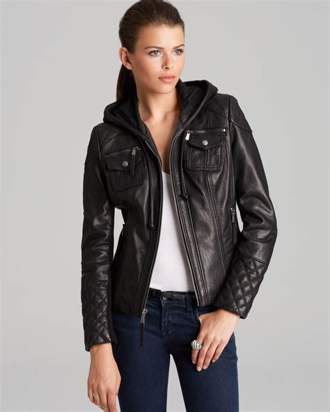 michael kors leather jacket sale|Michael Kors bomber jacket women's.